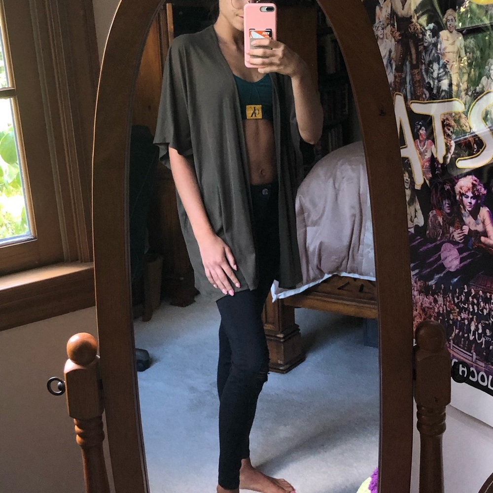 Green Cardigan short sleeve